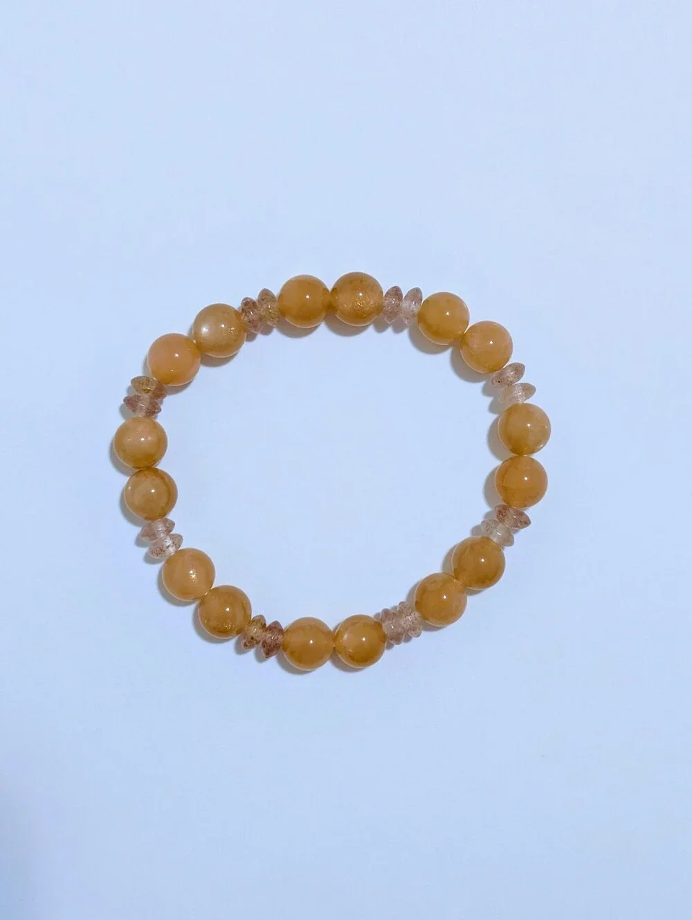 Sunstone/Strawberry Quartz Bracelet